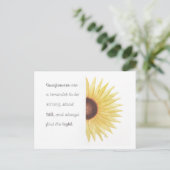 Zonnebloem Inspiratie Briefkaart (Staand voorkant)