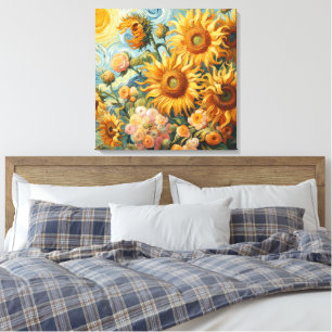 Zonnebloem inspiratie canvas afdruk