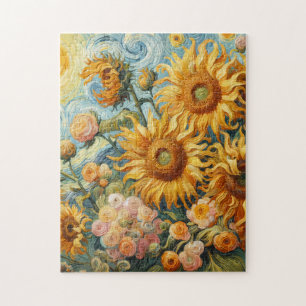 Zonnebloem inspiratie legpuzzel