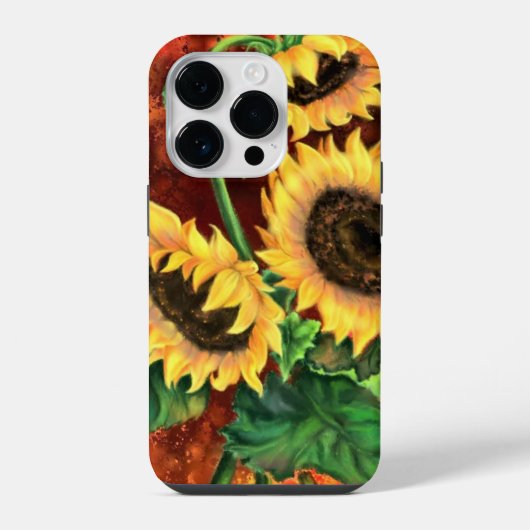 Zonnebloem iPhone Case Hoesje (Achterkant)
