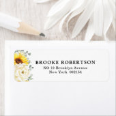 Zonnebloem Ivory Peony Floral Eucalyptus Weddensch Etiket (Insitu)