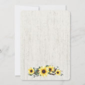 Zonnebloem Jar en String Lights Rustieke bruiloft Kaart (Achterkant)