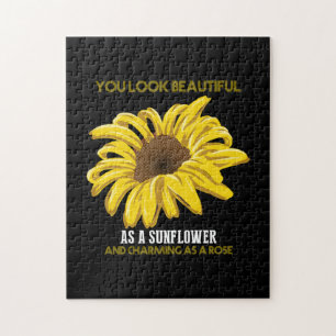 Zonnebloem Je ziet er prachtig uit als een zonnebl Legpuzzel