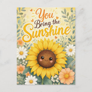 Zonnebloem: Jij brengt het zonlicht Briefkaart