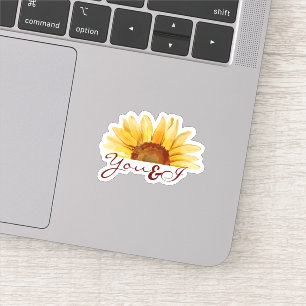 Zonnebloem ''Jij & ik'' trendesthetisch Sticker