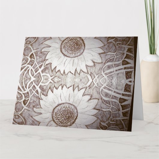 zonnebloem kaart (Voorkant)