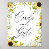 Zonnebloem Kaarten en Cadeaus Bord Poster (Voorkant)