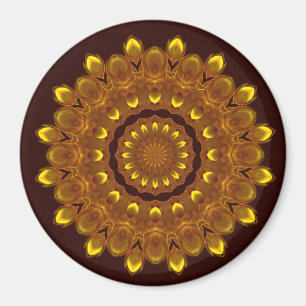 Zonnebloem Kaleidoscope Mandala Magneet