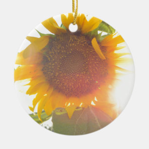 Zonnebloem Keramisch Ornament