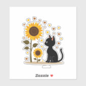 Zonnebloem - kerstboom - zonnebloemklep sticker (Vel)