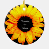 Zonnebloem Kerstmis Keramisch Ornament (Achterkant)