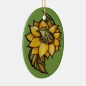 Zonnebloem Kikkerbloem Keramisch Ornament (Rechts)