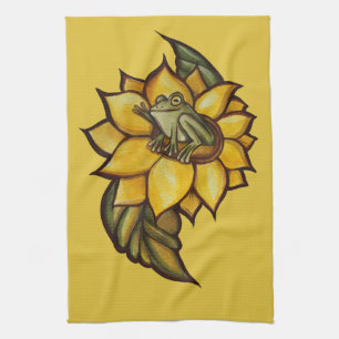 Zonnebloem Kikkerbloem Theedoek