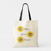 Zonnebloem Kinderen | Kleinkinderen Foto Tote Bag (Achterkant)