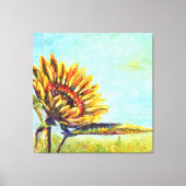 Zonnebloem Kleurig Abstract Canvas Afdruk (Voorkant)