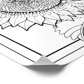 Zonnebloem Kleurplaat Art Poster (Hoek)