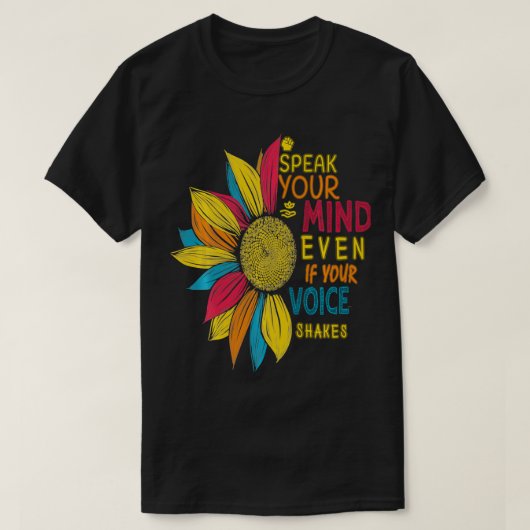 Zonnebloem kleurrijk, zelfs als je video t-shirt (Design voorkant)