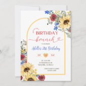 ZONNEBLOEM Kleurrijke Bloemen Zomer Verjaardag Bru Kaart (Voorkant)