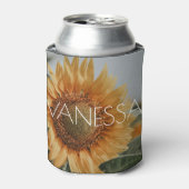 Zonnebloem Koelbox W/ Naam Blikjeskoeler (Blikje Voorkant)