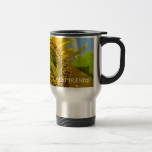 ZONNEBLOEM Koffiebeker Cadeau BSTE VRIENDEN! Cadea Reisbeker
