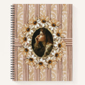 Zonnebloem krans rustiek notitieboek (Voorkant)