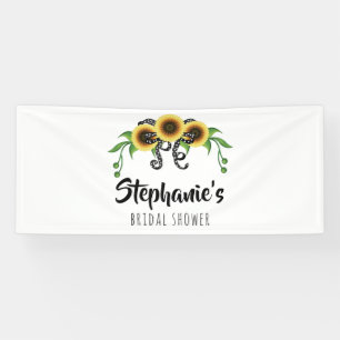 Zonnebloem krans Vrijgezellenfeest Spandoek