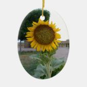 Zonnebloem Kunst Afdrukken Keramisch Ornament (Voorkant)