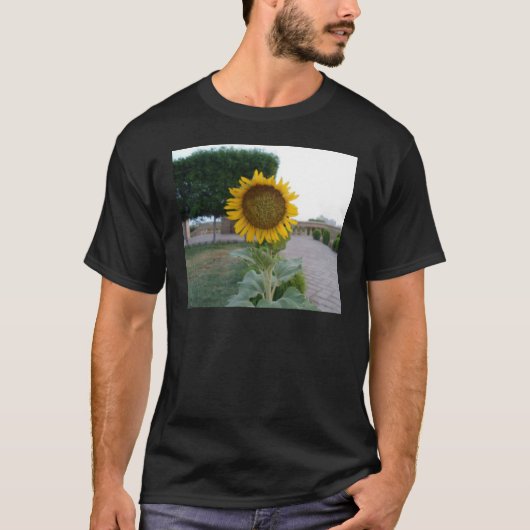Zonnebloem Kunst Afdrukken T-shirt (Voorkant)