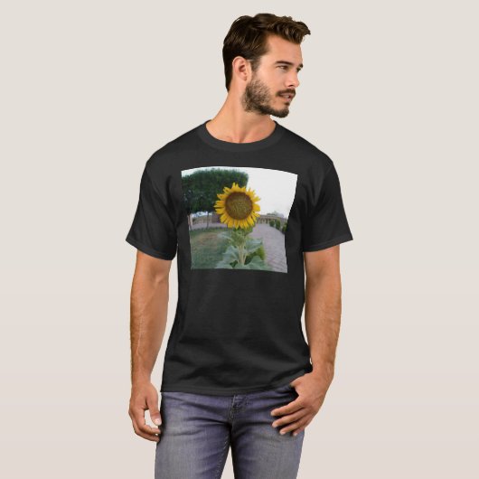 Zonnebloem Kunst Afdrukken T-shirt (Voorkant volledig)