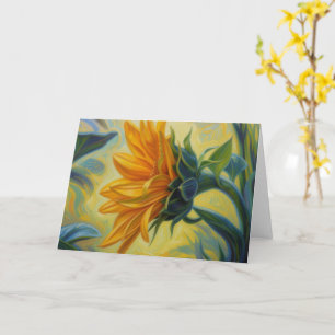 Zonnebloem Kunst Impressionistische Fantasie Stijl Kaart