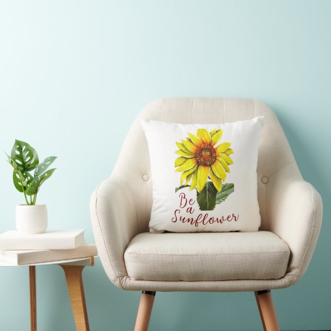 Zonnebloem Kussen (Stoel)