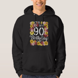 Zonnebloem laat mijn 90e verjaardag 90 zien hoodie