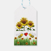 Zonnebloem Labels Bumblebei Cadeaulabel (Voorkant)