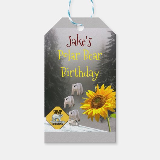 Zonnebloem Labels Polair Beer Cadeaulabel (Voorkant)