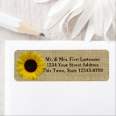 Zonnebloem Land Burlap Etiket (Insitu)