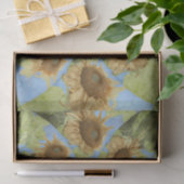 Zonnebloem Land Florence Geel Groen Monogram Tissuepapier (Geschenk)