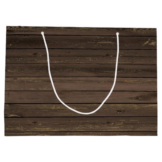 Zonnebloem Land Hout Mason Jar Weddenschap Large Cadeauzakje (Achterkant)