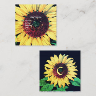 ZONNEBLOEM LANDELIJKE BLOEMEN MONOGRAM Vierkant Vierkante Visitekaartje