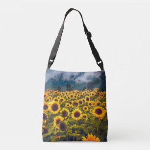 Zonnebloem Landschap Flowers Yellow Crossbody Tas