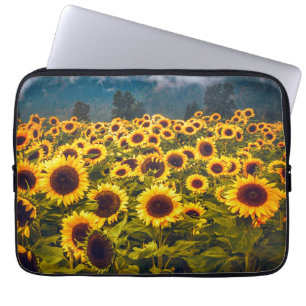 Zonnebloem Landschap Flowers Yellow Laptop Sleeve