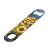 Zonnebloem Landschap Flowers Yellow Speed Flessenopener (Voorkant Gekanteld)