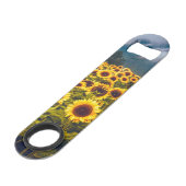 Zonnebloem Landschap Flowers Yellow Speed Flessenopener (Achterkant Gekanteld)