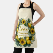 Zonnebloem Lemon Krans Love Design Schort (Insitu)
