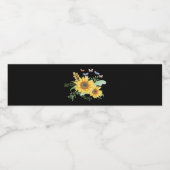 zonnebloem lente waterfles etiket (Enkel label)