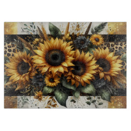 Zonnebloem Leopard Print Snijplank