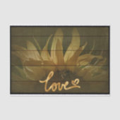 Zonnebloem Liefde Hart Tissuepapier (Voorkant)