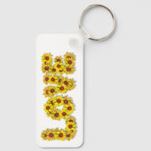 Zonnebloem Liefde Sleutelhanger (Achterkant)