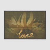 Zonnebloem Liefdeshart Tissuepapier (Voorkant)