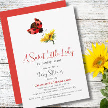 Zonnebloem Lieveheersbeestje Baby Shower, Zoet Kle