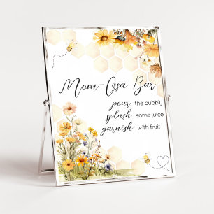 Zonnebloem Little Honey Baby shower Mom Osa Bar Poster